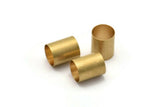 Sale Brass Tube Beads - 12 Raw Brass Industrial Tube Findings, (16x13mm) R029