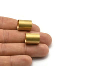 Sale Brass Tube Beads - 12 Raw Brass Industrial Tube Findings, (16x13mm) R029