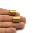 Sale Brass Tube Beads - 12 Raw Brass Industrial Tube Findings, (16x13mm) R029