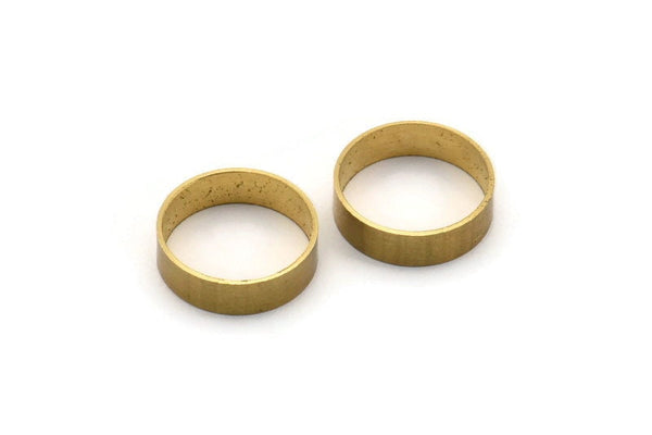 Brass Round Tube Bead, 20 Raw Brass Circle Tubes  (14x4x0.40mm)  BS1671--R046