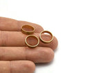 Brass Round Tube Bead, 20 Raw Brass Circle Tubes  (14x4x0.40mm)  BS1671--R046