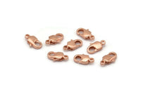Rose Gold Parrot, 24 Rose Gold Tone Brass Lobster Claw Clasps (10x5mm) A1037