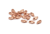 Rose Gold Parrot, 24 Rose Gold Tone Brass Lobster Claw Clasps (10x5mm) A1037