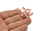 Rose Gold Parrot, 24 Rose Gold Tone Brass Lobster Claw Clasps (11x6mm) A1090