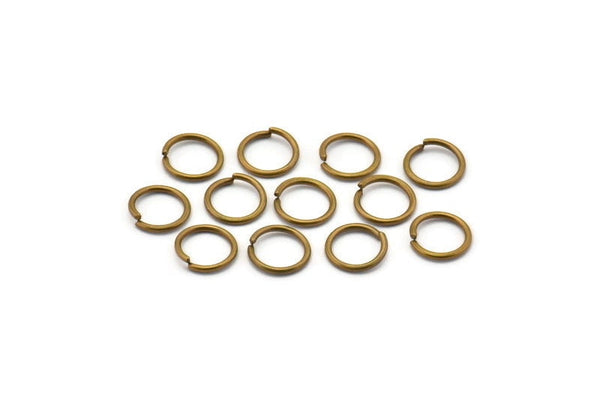 7mm Jump Ring - 100 Antiqued Brass Jump Rings (7x0.80mm) A0336