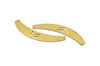Brass Chevron Choker, 4 Raw Brass Chevron Chokers With 2 Holes (87x16mm) Chv 169-13 b0046