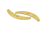 Brass Chevron Choker, 4 Raw Brass Chevron Chokers With 2 Holes (87x16mm) Chv 169-13 b0046
