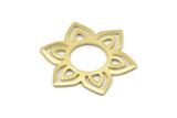Brass Flower Blank, 6 Raw Brass Flower Blanks, Stamping Blanks (28x25x0.80mm) M02539
