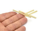 Brass Stick Blank, 12 Raw Brass Stick Blanks, Rectangle Blanks, Stamping Blanks, Necklace Blanks (50x3x0.80mm) M02523