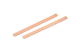 Copper Necklace Bar, 12 Raw Copper Stick Charms, Long Bar Pendants, Copper Rectangle Necklace Bar With 1 Hole (50x3x0.80mm) M02530