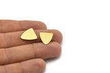 Brass Triangle Blank, 50 Raw Brass Triangle Blanks (13.5x15mm)  D0039--N0666