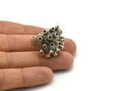 Soldier Ring Settings, 1 Antique Silver Plated Soldier Ring Setting U045 H0289