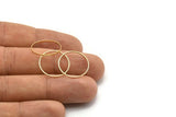Raw Brass Ring, 100 Raw Brass Rings (18mm) A0628