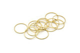 Raw Brass Ring, 100 Raw Brass Rings (18mm) A0628