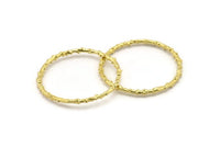 45mm Circle Connectors, 2 Raw Brass Circle Connectors (45x2x2mm) N1728