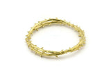 45mm Circle Connectors, 2 Raw Brass Circle Connectors (45mm) N1735