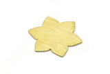 Brass Flower Blank, 4 Textured Raw Brass Flower Blanks, Stamping Blanks (28x25x0.80mm) M02535