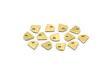 Brass Diamond Charm, 100 Textured Raw Brass Tiny Diamond Shaped Charms With 1 Hole (6x6x0.80mm) M02564