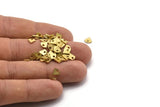 Brass Diamond Charm, 100 Textured Raw Brass Tiny Diamond Shaped Charms With 1 Hole (6x6x0.80mm) M02564
