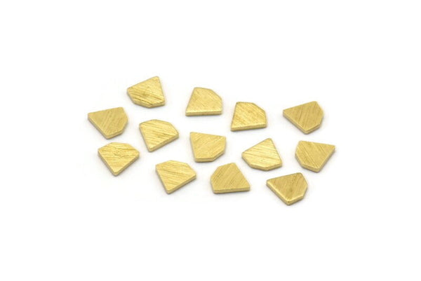 Brass Diamond Blank, 100 Textured Raw Brass Tiny Diamond Shaped Blanks (6x6x0.80mm) M02565