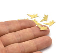 Brass Star Blank, 24 Textured Raw Brass, Brass Blanks, Brass Star Blanks (17x8x0.80mm) M02562