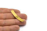Brass Bracelet Blank, 12 Raw Brass Bracelet Blanks with 2 holes (43x8x0.80mm) A1112