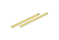 Minimalist Necklace Pendant, 30 Raw Brass Bars (55x3x1mm) Brc 154--A0826  A0907