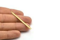 Minimalist Necklace Pendant, 30 Raw Brass Bars (55x3x1mm) Brc 154--A0826  A0907