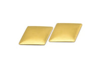 Cambered Diamond Blank, 20 Raw Brass Diamond Blanks (33x25mm)   D0215