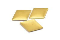 Cambered Diamond Blank, 20 Raw Brass Diamond Blanks (33x25mm)   D0215