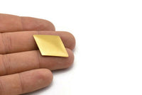 Cambered Diamond Blank, 20 Raw Brass Diamond Blanks (33x25mm)   D0215
