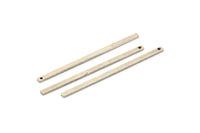 Silver Bar Pendant, 12 Antique Silver Plated Brass Bars (45x2x1mm) Bs 1196--a0863 H0769