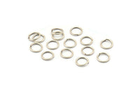 8mm Jump Ring, 100 Antique Silver Plated Brass Jump Ring Connectors Findings (8x1mm) H0101