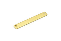 Brass Customized Bar, 12 Raw Brass Stamping Blanks (6x44x0.80mm) B0191