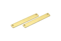 Brass Customized Bar, 12 Raw Brass Stamping Blanks (6x44x0.80mm) B0191