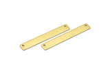 Brass Customized Bar, 12 Raw Brass Stamping Blanks (6x44x0.80mm) B0191