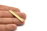 Brass Customized Bar, 12 Raw Brass Stamping Blanks (6x44x0.80mm) B0191