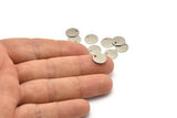 Steel Cabochon Tag, 50 Stainless Steel Cabochon Tags With 1 Hole, Stamping Tags (10x0.80mm) M02698