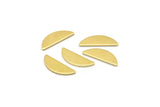 Semi Circle Blank, 50 Raw Brass Half Moon Blanks, Stamping Blanks (14x5x0.80mm) M02669