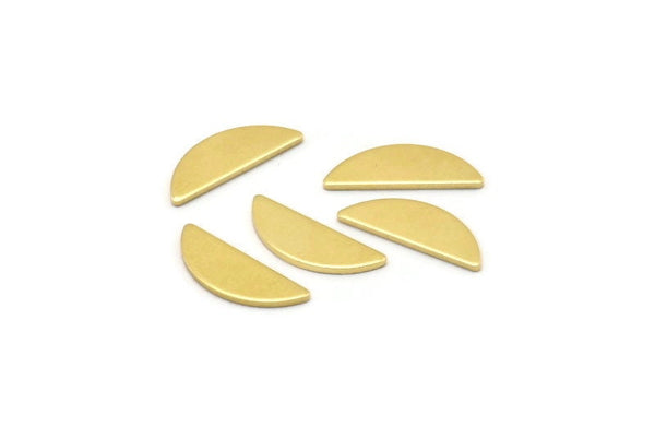 Semi Circle Blank, 50 Raw Brass Half Moon Blanks, Stamping Blanks (14x5x0.80mm) M02669