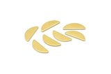 Semi Circle Blank, 50 Raw Brass Half Moon Blanks, Stamping Blanks (14x5x0.80mm) M02669