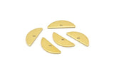 Semi Circle Charm, 50 Raw Brass Half Moon Charms With 1 Hole, Blanks (14x5x0.80mm) M02670