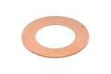 Copper Round Charm, Raw Copper Charm With 1 Hole, Pendants, Findings (50x0.80mm) M02631