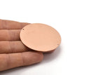 Copper Round Charm, Raw Copper Charm With 2 Holes, Pendants, Findings (50x0.80mm) M02633