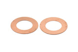 Copper Round Charm, Raw Copper Charm With 2 Holes, Pendants, Findings (50x0.80mm) M02632