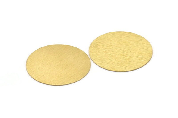 Brass Round Blank, Textured Raw Brass Stamping Blank, Stamping Tags (50x0.80mm) M02641