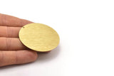 Brass Round Charm, Textured Raw Brass Charm With 1 Hole, Pendants, Findings (50x0.80mm) M02643