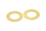 Brass Round Charm, Textured Raw Brass Charm With 2 Holes, Pendants, Findings (50x0.80mm) M02645