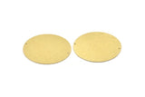 Brass Round Charm, Textured Raw Brass Charm With 2 Holes, Pendants, Findings (50x0.80mm) M02646