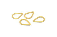 Gold Drop Connector, 25 Gold Plated Brass Drop Connectors (8.5x12.5x0.8mm) BS 1132 Q0130